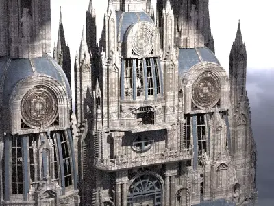 Imperial Desert Tower Halls Kit bash 3D model