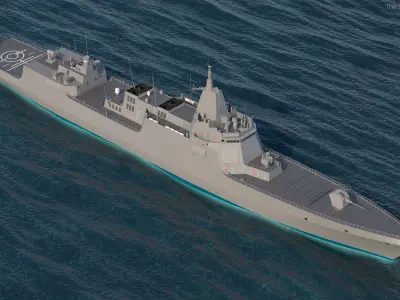  Stealth Naval Combat Ship Gray 