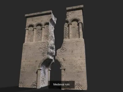 Medieval Ruins Collection 3D Model Pack