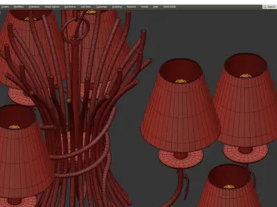 CEILING SILVER SCULPTURE CHELSOM Low-poly 3D model