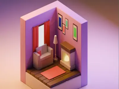 Main zzalla Low-poly 3D model