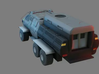 Sci-Fi Military Vehicle - Low Poly - Game Ready -PBR Low-poly 3D model