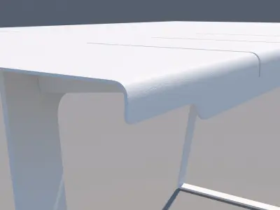 Copenhagen dining table Cane-line design by Strand and Hvass Low-poly 3D model