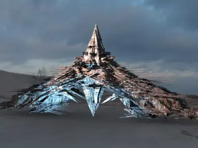 Amon Ra Sci fi Pyramid Dark Tower 3 3D model