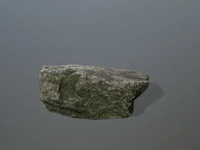 Rock Set Low-poly 3D model 2
