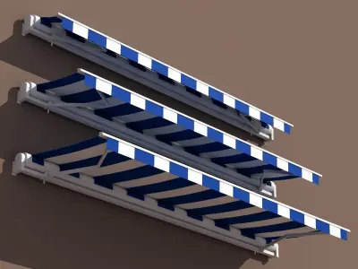 Awning 3 types 3D model
