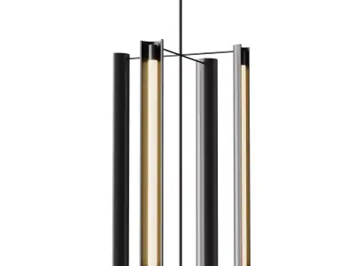 Carson Four Light Tall Pendant 3D model