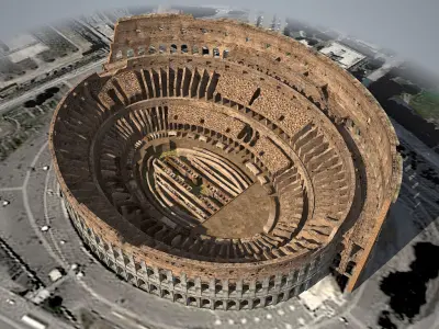 Roman Colosseum Ruins 3D model