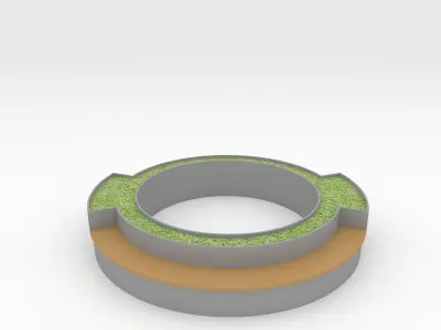 Bench Park 18 Low-poly 3D model