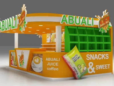 kiosk Juice Exhibition Booth - 3d Model 2018 - Vray 3D model