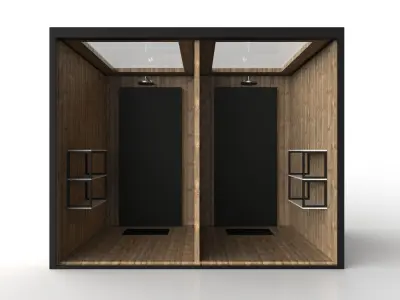Beach shower cabin 3D model