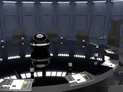 Complete Set 6 - Death Star Conference Room 1-12 scale 3D Model Pack