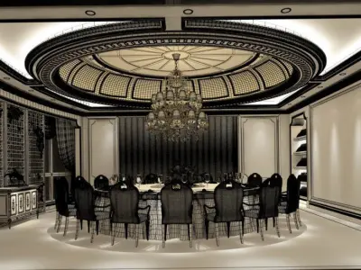 Business Restaurant - Coffee - Banquet  49 3D model