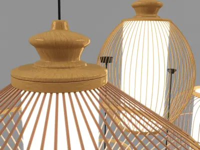 Bamboo Rattan Lamp  3D model
