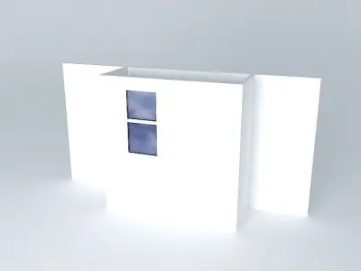 banhocarla3 wall with window Free 3D model