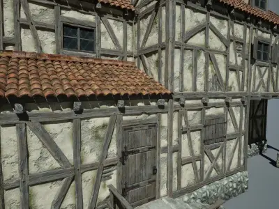 Medieval House 01 Game Ready Low-poly 3D model
