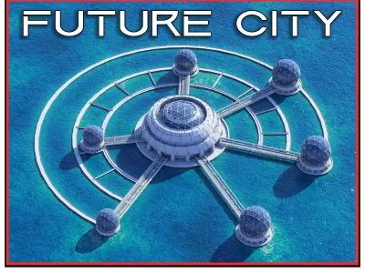 Sci fi Futuristic City Building 3D model