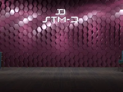 STM-D hexagon wall parametric model 150 Low-poly 3D model