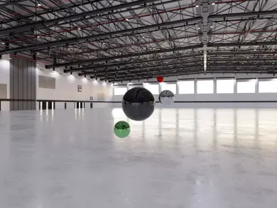 HDRI v1 - Exhibition Hall Interior 7 - 16384x8192 Texture