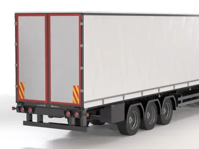 Generic Semi Trailer Truck 01 3D model