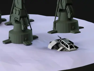 AT AT and snowspeeder 3D print model