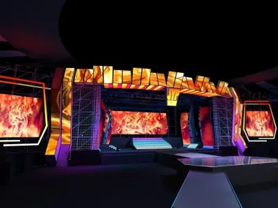 Concert stage design 3D model