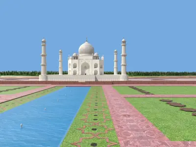 Taj mahal Low-poly 3D model