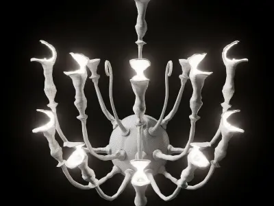 Sconce of Pieter Adam Low-poly 3D model