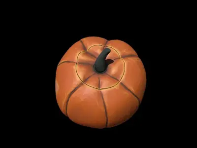 Jack o Lantern Halloween Pumpkin Low-poly 3D model