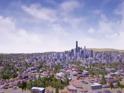 CityEngine 3D City LOW QUALITY 3D model