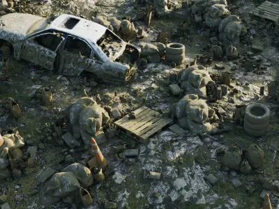 G Trash Low-poly 3D model