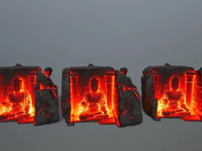 buda temple  Low-poly 3D model