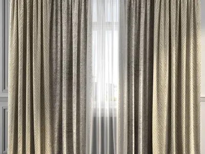 Curtain Set 277 3D model