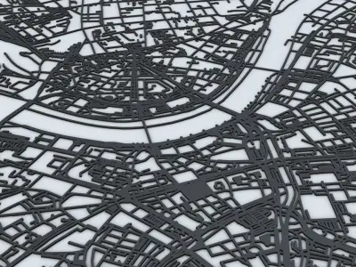 Dresden Road Network and Streets 3D model