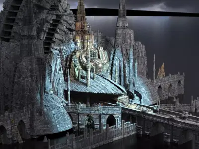 Covenant City Worship Temples Kit bash  3D model