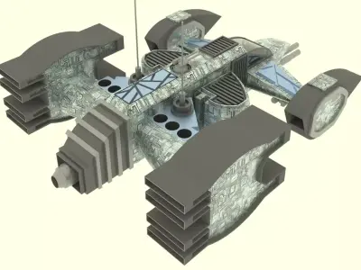 Mars - S500 Spaceship  Low-poly 3D model