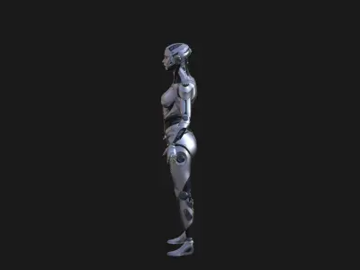 Robot Girl Low-poly 3D model buy