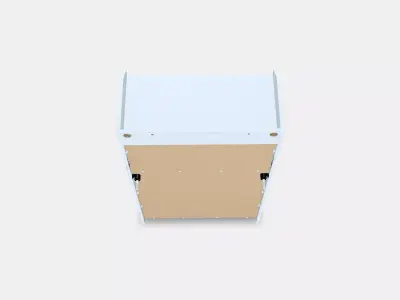 HAUGA Cabinet with 2 doors 1 Low-poly 3D model