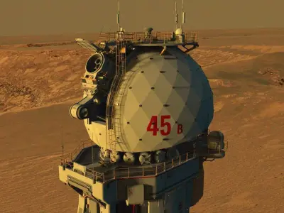 sci fi observation post 3D model