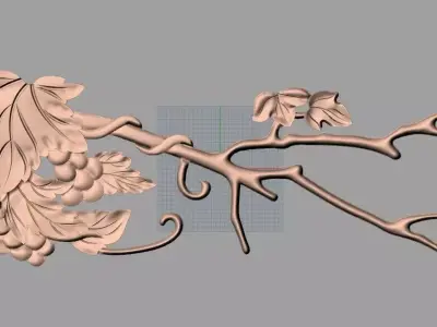 Artcam Aspire grape 3D relief models  STL file used for CNC E613 3D model