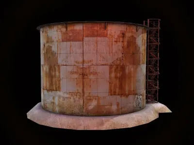Tank wagon Low-poly 3D model buy