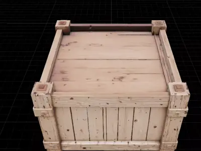 Wooden Crate Game Ready Prop 3D Model Low-poly 3D model