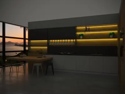 Kitchen lighting 3D model