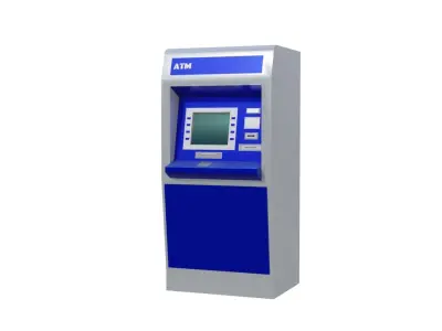 ATM Cash Machine Low-poly 3D model