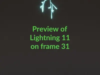 Animated Lightning v11 Low-poly 3D model