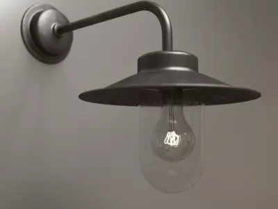 Exterior metal lamp 3D model