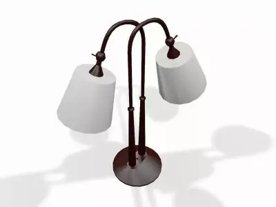 Wooden desktop lamp 3D model