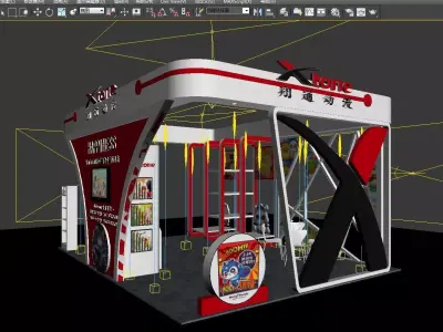 exhibition booth design 3D model