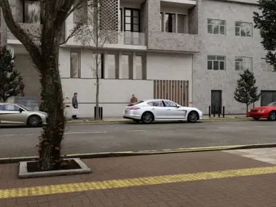 Apartment Modern Style Facade  3D model