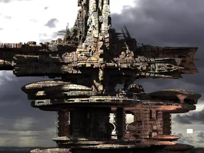 Heavens Cross Holy Flying City 4  3D model